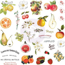 Набор высечек эфемеры Fruit Paradise, кардсток с фольг., 44 шт., Prima
