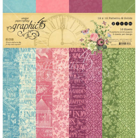 Набір фонової Скрапбумага Bloom, 30х30, 8 листів, Graphic45