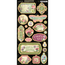 Набор чипборда Bloom, 19 шт., 15х30 см, Graphic45