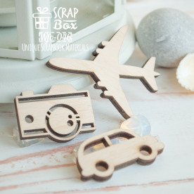 Набор дорожный с самолетом (3шт) Wfo-046, Scrapbox
