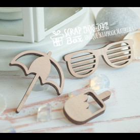 Набор пляжный с очками (3шт) Wfo-047, Scrapbox