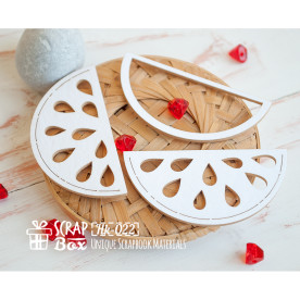 Чипборд заготовка для шейкера Половинка арбуза Hk-022, Scrapbox