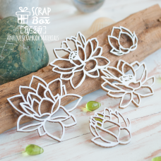 Чіпборд Набір лотосів (5шт) Hf-241, Scrapbox