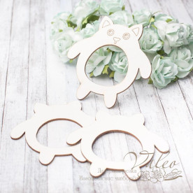 Чипборд шейкер Котик 3шт 72*72мм 2889, Valeo