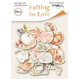 Набор высечек для скрапбукинга 68шт Falling in Love Scrapmir