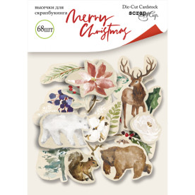 Набор высечек для скрапбукинга 68шт Merry Christmas Scrapmir