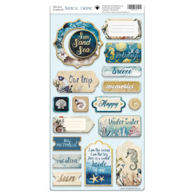 Чипборд для скрапбукинга 18шт Nautical Graphic ENG Scrapmir