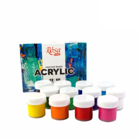 Набор акриловых красок COLOR 12x10мл, ROSA START