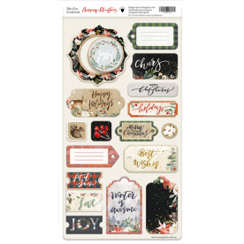 Чіпборд для скрапбукінгу, Merry Christmas Eng, 18шт, Scrapmir