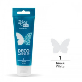 Акрил для декора, Белый, матовый, 75 мл, ROSA TALENT