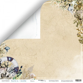 Лист двусторонней бумаги 30x30 Медуза Nautical Graphic Scrapmir