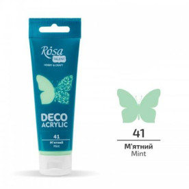 Акрил для декора, Мятный, матовый, 75 мл, Rosa Talent