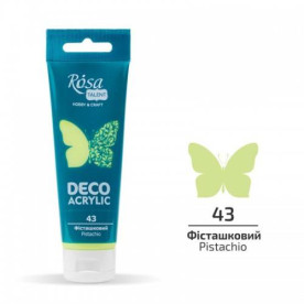 Акрил для декору, Фісташковий, матовий, 75 мл, Rosa Talent