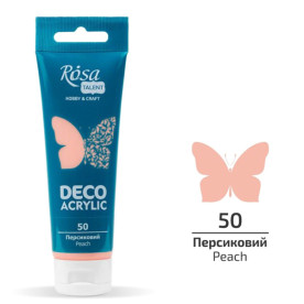 Акрил для декора, Персиковый, матовый, 75 мл, ROSA TALENT