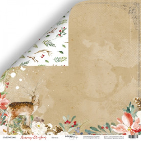 Аркуш двостороннього паперу 30x30 Заметіль Merry Christmas Scrapmir