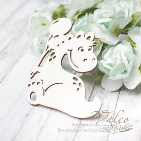 Чипборд Динозавр с шариками 48*59мм 2880 Valeo