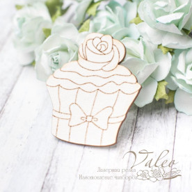 Чипборд Пирожное 38*45мм 2847 Valeo