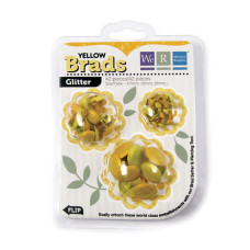 Брадси Basic Brads Glitter - Yellow від We R Memory Keepers