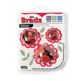 Брадсы Basic Brads Glitter - Red от We R Memory Keepers