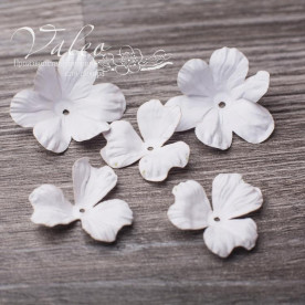 Декоративні паперові Польові квіти 40 * 40мм 2шт 30 * 30 3шт колір білий 2934 Valeo