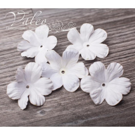 Декоративні паперові Польові квіти 40 * 40мм 5шт колір білий 2932 Valeo