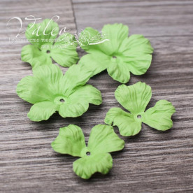 Декоративні паперові Польові квіти 40 * 40мм 2шт 30 * 30 3шт колір зелень 2922 Valeo