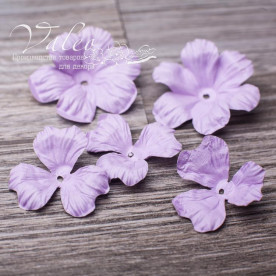 Декоративные бумажные Полевые цветы 40*40мм 2шт 30*30 3шт цвет лаванда 2920 Valeo