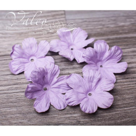 Декоративні паперові Польові квіти 40 * 40мм 5шт колір лаванда 2918 Valeo