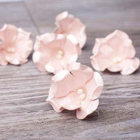 Декоративні паперові Польові квіти 35мм 5шт колір лосось 2902 Valeo