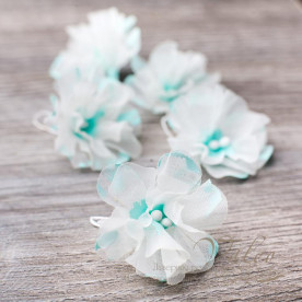 Декоративные тканевые цветы Незабудки 4,5 см 5 шт бирюзового цвета 2819 Valeo