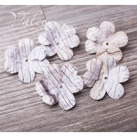 Декоративні паперові Польові квіти 40 * 40мм 5шт колір дерево 2938 Valeo