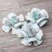 Декоративные бумажные Розы 40*40мм 3шт цвет голубой зигзаг 2949 Valeo