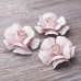 Декоративные бумажные Розы 40*40мм 3шт цвет латте в горох 2953 Valeo