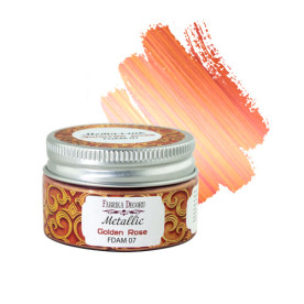 Краска металлик Золотая роза, 30 мл, Фабрика Декору