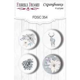 Скрапфішкі набір 4шт Winter melody 2 # 354, Фабрика Декору