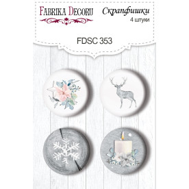 Скрапфишки набор 4шт Winter melody #353, Фабрика Декору