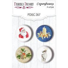Скрапфишки набор 4шт Awaiting christmas #357, Фабрика Декору