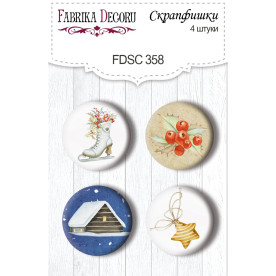 Скрапфішкі набір 4шт Awaiting christmas 2 # 358