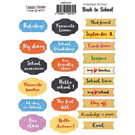 Набор наклеек (стикеров) #079, Back to School-ENG, Фабрика Декору
