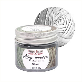 Мус металік, колір Срібло, 50 мл, Фабрика Декору