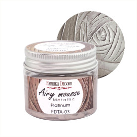 Мусс металлик, цвет Платина, 50 мл, Фабрика Декору