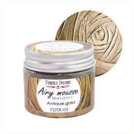 Мус металік, колір Античне золото, 50 мл, Фабрика Декору