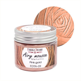 Мус металік, колір Рожеве золото, 50 мл, Фабрика Декору