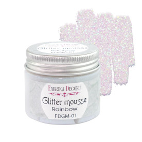 Гліттерний мус, колір Райдужний, 50 мл, Фабрика Декору