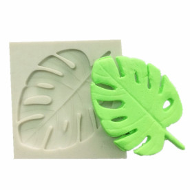 Силіконовий молд Лист монстери, 75х55 мм
