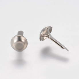 Набір металевих брадс, колір платина, 20 шт, 8х4.5 мм