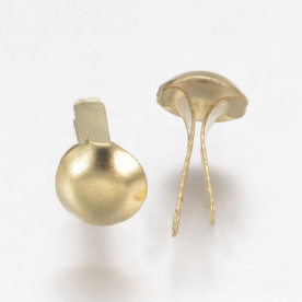 Набір металевих брадсів, колір золото, 20 шт, 11х5.5 мм