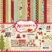 Набір паперу Season's Greetings 12 аркушів + 2 листа наклейок 30х30 см від Echo Park