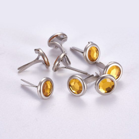 Набір брадс скляних, золото, 10 шт., 8х14 мм