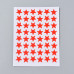 Набор наклеек Звездочки красные, 125x95мм; звезда 13мм; 48 шт/лист